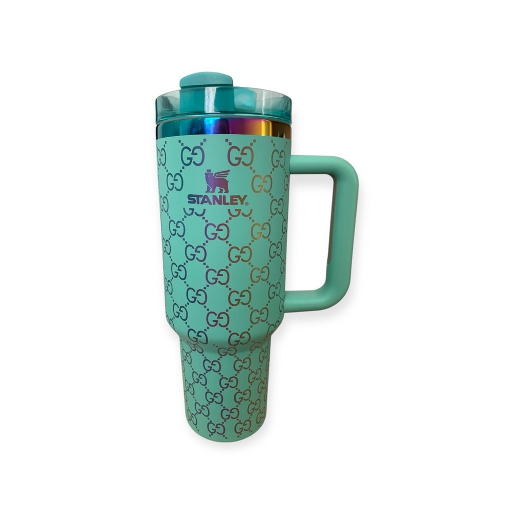 Stanley Turquoise Tumbler with Handle